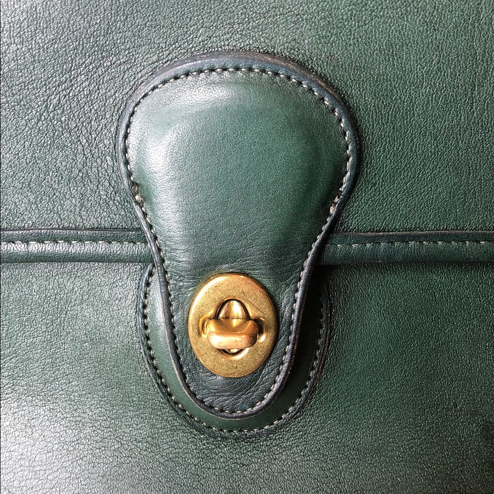 COACH WILLIS Bottle Green Top Handle Crossbody Shoulder Bag USA 9927 COA - Picture 8 of 17